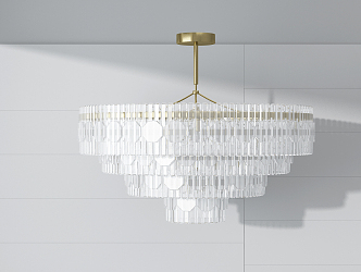 Modern crystal chandelier 3d model