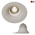 Modern White Recessed Spotlights With Sleek Metal Trim And Warm Ceiling Lighting Effect