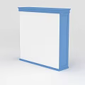 Stylish Blue Wine Cabinet With Glass Doors Shelves And Bottom Drawers