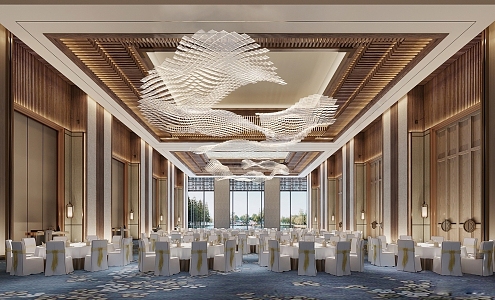 Modern Hotel Ballroom 3d model