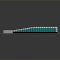 Long Strip Building Component With Blue Panels And Gray Base Structure