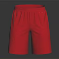 Red Athletic Shorts For Casual Wear With Elastic Waistband And Comfortable Fit