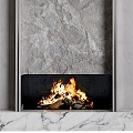 Marble Fireplace Flame 3d model