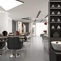 Modern Minimalist Beauty Hair Salon Interior Design With Professional Styling Chairs And Tidy Storage Spaces