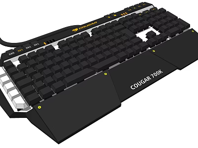 COUGAR YOK Mechanical Gaming Keyboard With Full Size Layout And Ergonomic Design 3d model