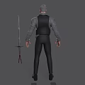 Cartoon Man Gentleman Game Character Game Character Swordsman Alien Character Anime Character Middle-aged Man Suit 3d model