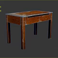 Elegant Classic Mahogany Wooden Table With Intricate Carved Legs And Smooth Surface