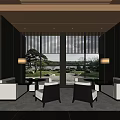 Modern Reception Area Lobby Rest Area Negotiation Area 3d model