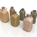 Vintage Military Canteen Collection With Various Colors And Durable Design For Daily Use