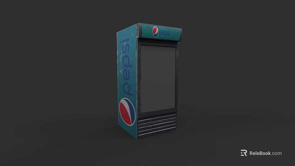 Pepsi Branded Upright Freezer for Commercial Beverage Display and Storage 3d model 