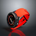 Trendy Smartwatch with Orange Strap Black Dial Modern Fashion Accessory Design