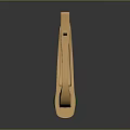 Golden Curved Metal Hardware Tool With Green Accent And Durable Design