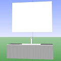 Modern Bathroom Vanity With Large LED Lighted Mirror And White Striped Cabinet