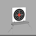 Durable Target Stand Supporting Circular Bullseye Target Board With Numbered Rings For Shooting Training