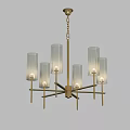 Modern Chandeliers With Geometric Metal Frames And Multi Light Designs 3d model
