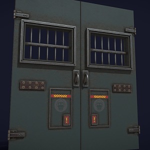 Iron door security door 3d model