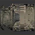 Two Metallic Cylindrical Industrial Components With Holes And Reflective Surface