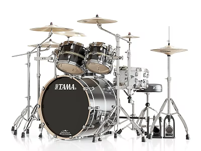 TAMA Professional Musical Instrument Drum Set With Drums Cymbals And Stands 3d model