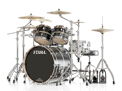 Modern drum set 3d model