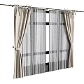 curtain window screen curtain 3d model