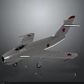 Vintage Silver Airplane Model With Red Stars On Wings And Tail