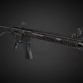 Tactical Assault Rifle With Modern Design Black Finish Rail System And Ergonomic Grip