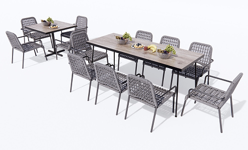 Modern Outdoor Table and Chair Outdoor Leisure Table and Chair 3d model