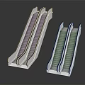 Modern Elevator Escalator 3d model