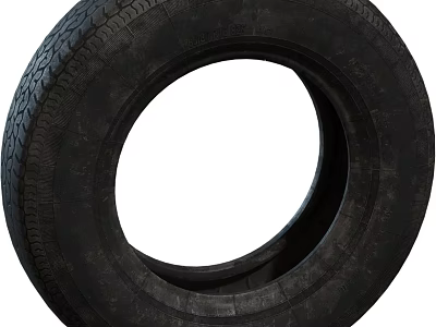 Black Car Tire With Deep Tread Pattern And Durable Rubber Construction Design 3d model