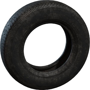 Vehicle Tire Old Tire Decoration 3d model