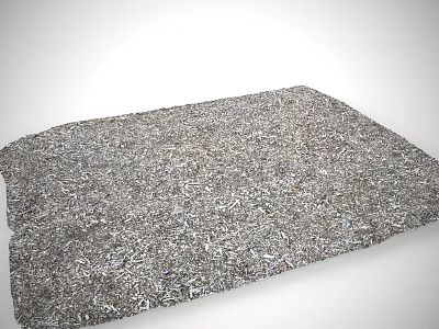 Gray Granular Textured Mat With Rough Surface And Comfortable Base Design 3d model