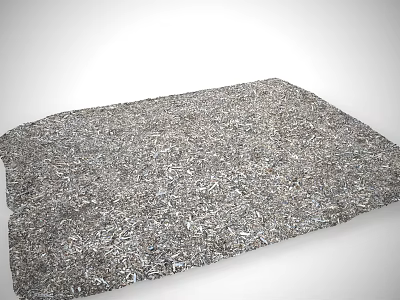 modern soil forest soil twigs leaves 3d model