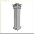 Architectural Columns With Classical Design Fluted Details And Color Variations