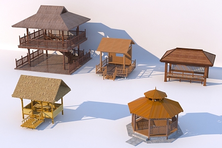 Chinese-style Diaojiou Viewing Platform Landscape Pavilion 3d model