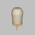 Elegant Modern Outdoor Light With White Lampshade And Gold Stand Design