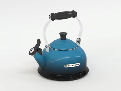 Modern GreenPan Blue Kettle With Black Handle And Stylish Base Design 3d model