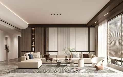 modern living room 3d model