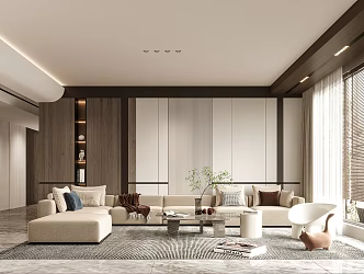 modern living room 3d model