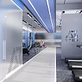 Modern Gym Interior With Multiple Fitness Equipment And Bright Space