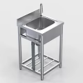 Stainless Steel Garden Sink With Stand Faucet And Drain For Outdoor Gardening
