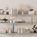 Modern Ornaments Combination Ornaments Decorative Rack Laminar Partition Vase 3d model