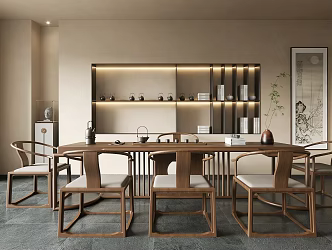 Tea Room Tea Table and Chair Combination Tea Room 3d model