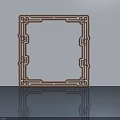 Modern Swing Door With Decorative Metal Frame And Intricate Geometric Patterns