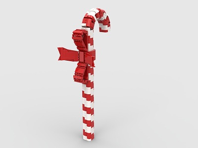 LEGO toy blocks christmas gift candy cane 3d model