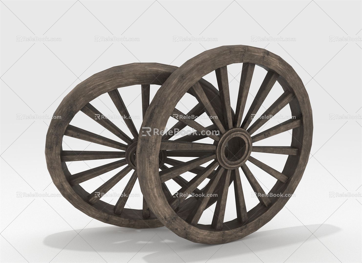 Modern Wheels Wooden Wheels 3d model