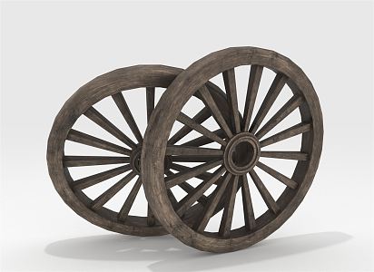 Modern Wheels Wooden Wheels 3d model