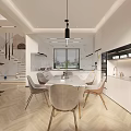 Modern Loft Living Room Design With Large Windows And Pendant Lights