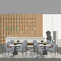Modern Rest Area Sales Office Negotiation Room Sales Department Rest Area Hotel Lobby Office Building Office Building Lobby Rest Area 3d model