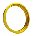 Golden Circular Metal Ring With Hollow Center And Shiny Smooth Surface