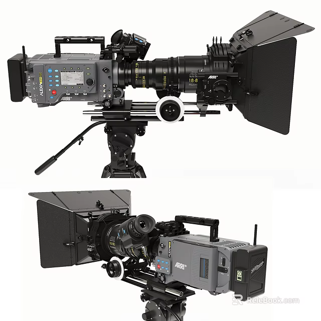 Professional Digital Camera Equipment With Lens Tripod And Photography Accessories 3d model 